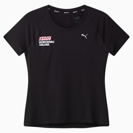 Nedd's Uncomfortable Challenge Women's Running Tee, PUMA Black-NUC, small-AUS