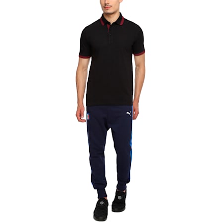 Men's ESS Pique Tipping Polo, black-zinfandel, small-IND