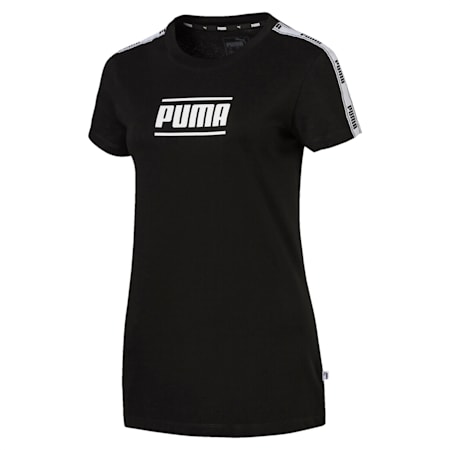 Camo Pack Tape T-Shirt Wmns, Puma Black, small-IND