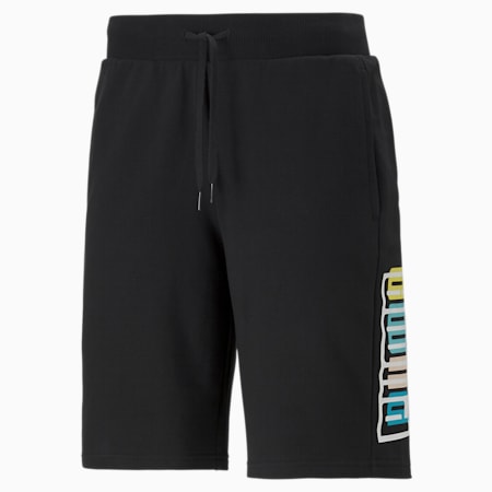 Summer Court Graphic Men's Shorts, Puma Black, small-AUS
