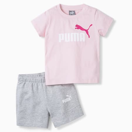 Minicats Tee and Shorts Babies' Set, Chalk Pink, small-SEA