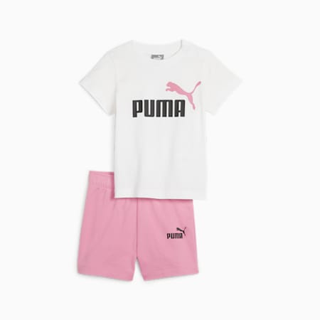 Minicats T-shirt en short set voor baby's, Fast Pink, small