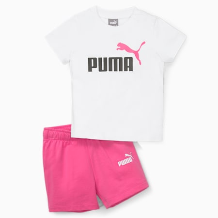 Minicats Tee and Shorts Set Toddler, PUMA White-Pearl Pink, small-SEA