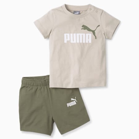 Minicats Tee and Shorts Babies' Set, Putty, small-SEA