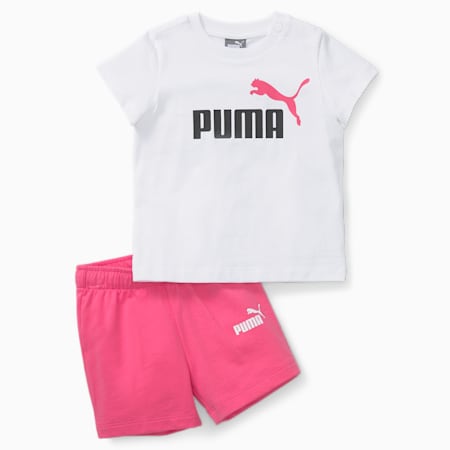 Minicats Tee and Shorts Babies' Set, Sunset Pink, small-PHL