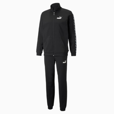 BTS Polyester Regular Fit Men's Track Suit, Puma Black, small-IND