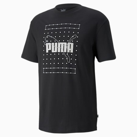 Reflective Graphic Men's Tee, Puma Black, small-PHL