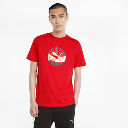 AS Herren T-Shirt mit Grafik, High Risk Red, small