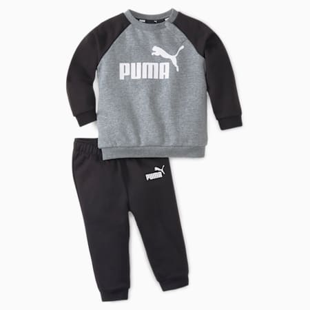 Ensemble runner à manches raglan Minicats Essentials Bébé, Puma Black, small-DFA