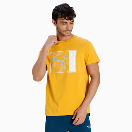 one8 Virat Kohli Graphic Men's T-Shirt, Mineral Yellow, small-AUS