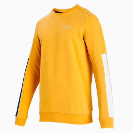 PUMA x one8 Men's Slim Fit Sweatshirt, Mineral Yellow, small-IND
