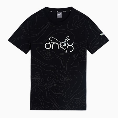 one8 Virat Kohli Printed Boy's T-Shirt, Puma Black, small-IND