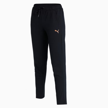 Women's Slim Fit 7/8 Track Pants, PUMA Black, small-IND