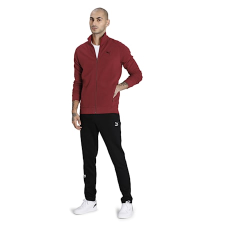 Ottoman Men's Full Zip Jacket, Intense Red, small-IND