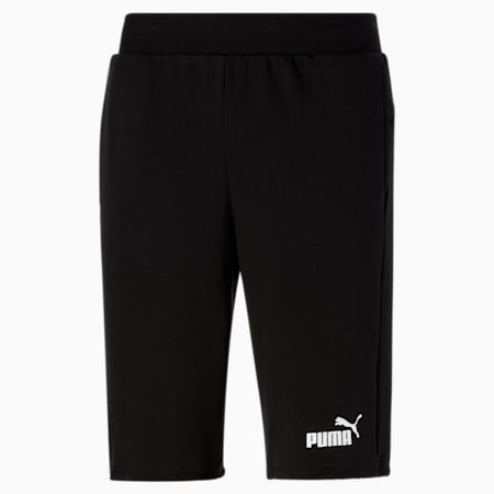 Essentials+ 12" Men's Shorts, Cotton Black-Puma White, small
