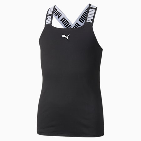 Runtrain Youth Tank Top, Puma Black, small-PHL