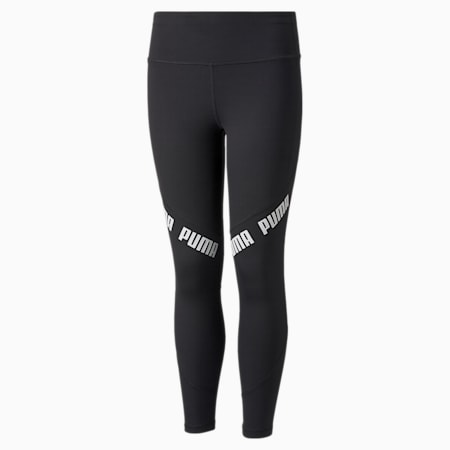 Runtrain Girls' Leggings - Youth 8-16 years, Puma Black, small-AUS