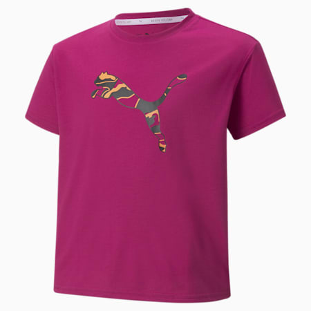 Modern Sports Girls Tee, Festival Fuchsia, small-AUS