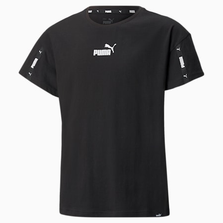 Power Tape Jugend T-Shirt, Puma Black, small
