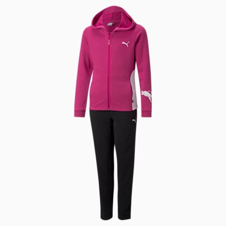 Hooded Youth Sweat Suit, Festival Fuchsia, small