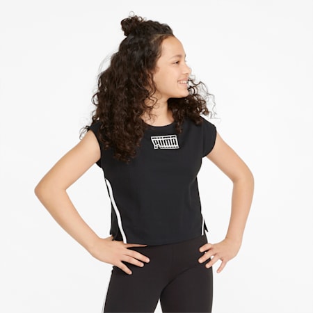 Alpha Style Youth Tee, Puma Black, small-SEA