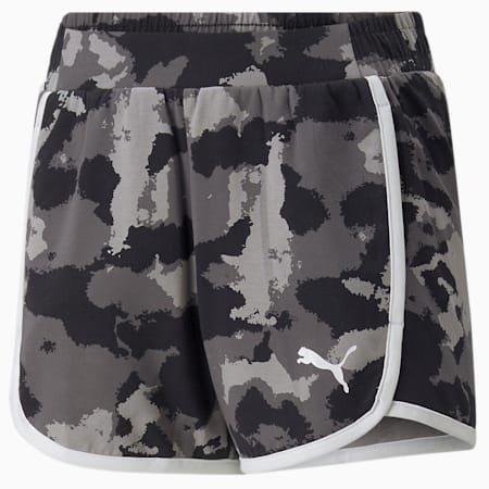 Alpha Bedruckte Jugend Shorts, Puma Black-AOP, small