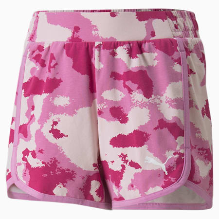 Alpha Printed Youth Shorts, Festival Fuchsia-AOP, small-IND