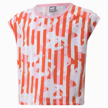 Alpha Printed Style Youth  T-shirt, Firelight-AOP, small-IND