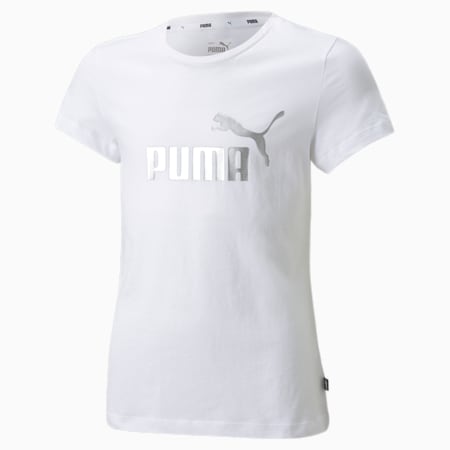 Essentials+ Logo Tee Youth, Puma White, small-SEA