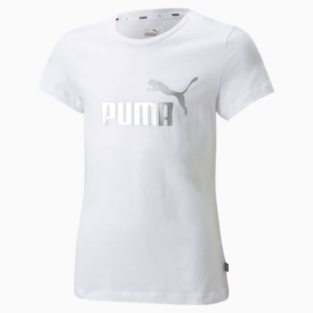 טישירט בייסיק+ עם לוגו לנוער, Puma White, small-DFA