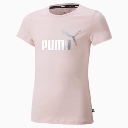 Camiseta juvenil Essentials+ Logo, Chalk Pink, small