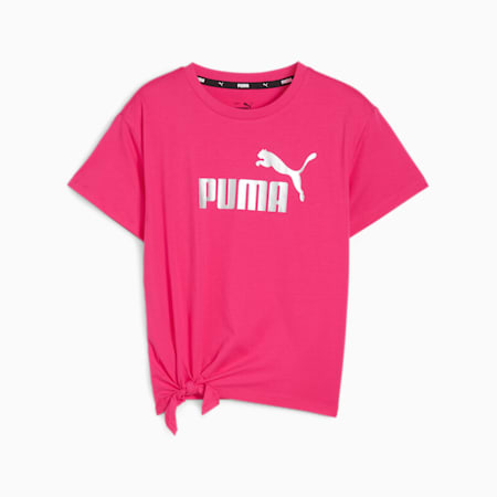 T-shirt Essentials+ Logo Knotted enfant et adolescent, Garnet Rose, small