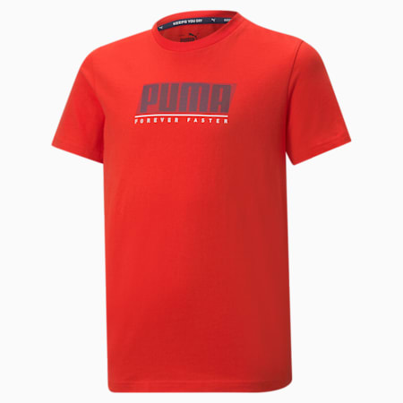 Active Sports Graphic Youth Tee, High Risk Red, small-AUS