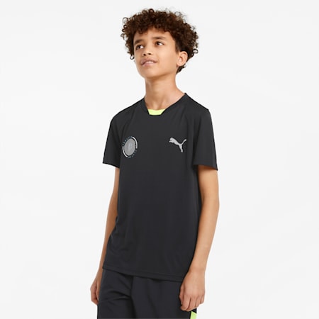 Active Sports Poly Youth T-shirt, Puma Black, small-IND