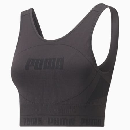 evoKNIT Women's Crop Top, Puma Black, small-AUS