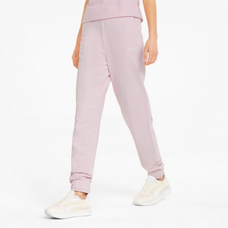 Essentials+ Embroidery Women's Pants, Chalk Pink, small-IND