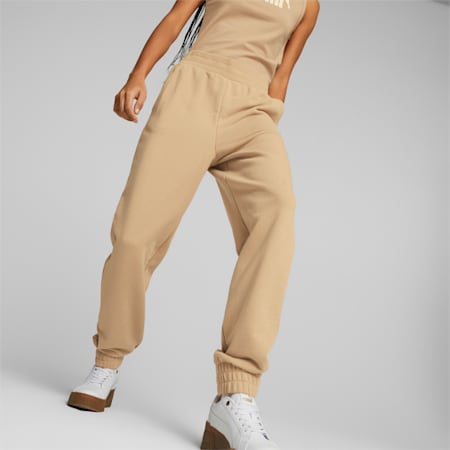 Essentials+ Embroidery Women's Pants, Dusty Tan, small-AUS