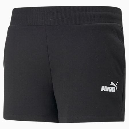 Essentials PLUS 4" Women's Sweat Shorts, Puma Black, small-GBR