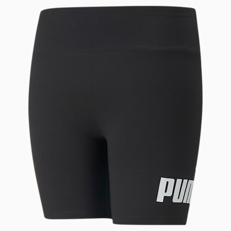 Essentials PLUS Logo 7" kurze Damen-Leggings, Cotton Black, small