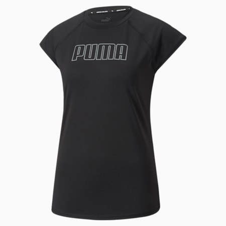 Active Essentials Poly Women's Training Tee, Puma Black, small-PHL