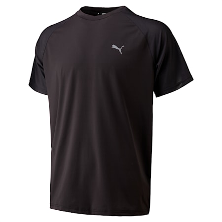 Active Essentials Poly Men's Training Tee, Puma Black, small-SEA