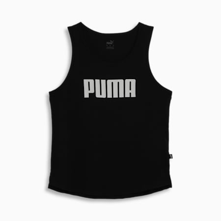 Essentials Logo Tank Top Women, Puma Black, small-PHL