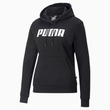 Essentials Full-Length Women's Hoodie, Puma Black, small-THA