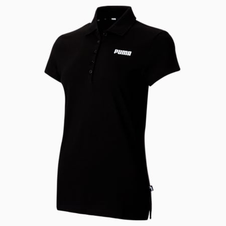 Essentials Pique Women's Polo Shirt, Puma Black, small