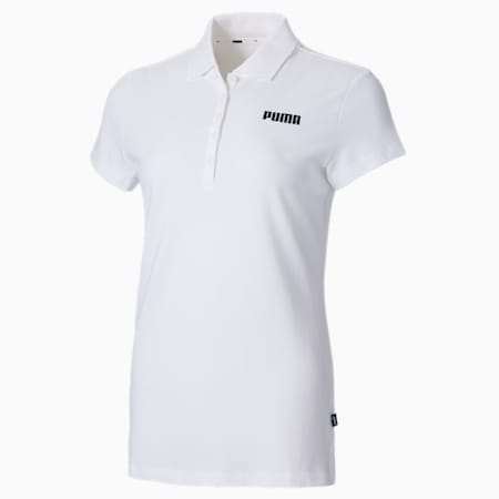 Essentials Pique Women's Polo Shirt, Puma White, small-PHL