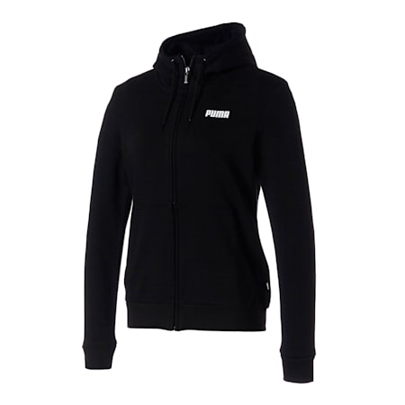 Essential Full-Zip Hoodie Women, Puma Black, small-PHL