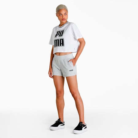 Short de Survêtement Essentials Femme, Light Gray Heather, small