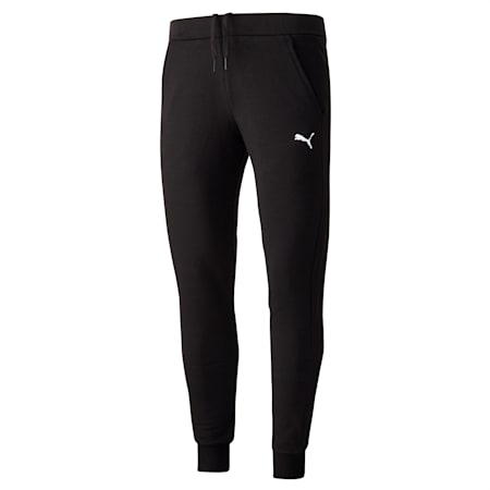 Essentials French Terry Closed Men's Sweatpants, Puma Black, small-SEA