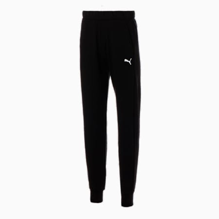 Essentials French Terry Closed Men's Sweatpants, Puma Black, small-THA