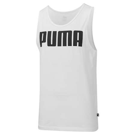 Essentials Men's Tank Top, Puma White, small-AUS